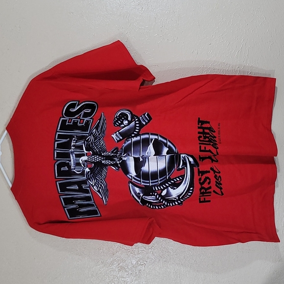 NWT 2000s vintage USMC soffe First to fight Last to Leave semper fi size L - Picture 5 of 6